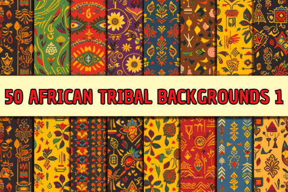 50 African Tribal Backgrounds 1 Graphics