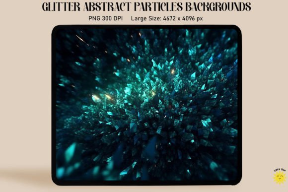 Abstract Cyan Particles Backgrounds: Graphics & Design-Ready Backgrounds