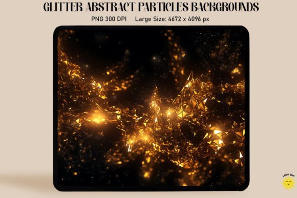 Abstract Gold Particles Backgrounds Graphics