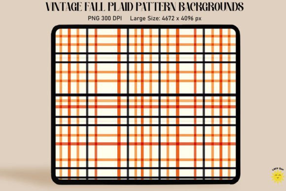 Autumn Simple Plaid Pattern Backgrounds: Graphics & Backgrounds