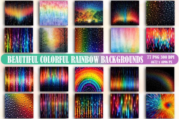 Beautiful Colorful Rainbow Backgrounds Graphics