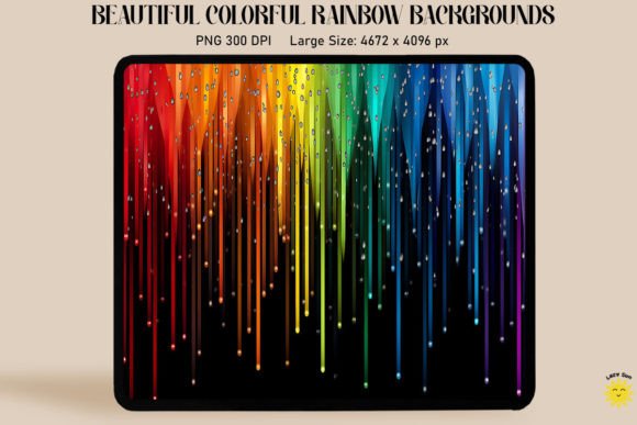 Colorful Rainbow Rain Backgrounds Graphics