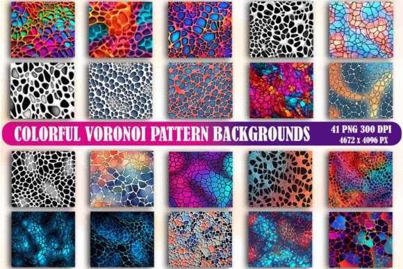 Colorful Voronoi Pattern Backgrounds: Modern Graphics for Real Publishing
