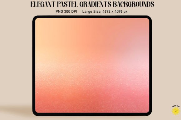Coral Orange Pastel Gradient Backgrounds Graphics