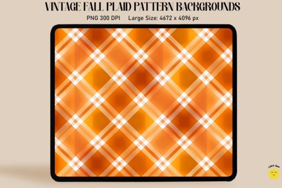 Fall Color Plaid Pattern Backgrounds: Graphics & Backgrounds