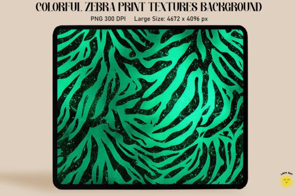 Glitter Green Zebra Print Backgrounds: Graphics & Design Assets