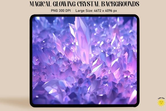 Glowing Lavender Crystal Backgrounds Graphics