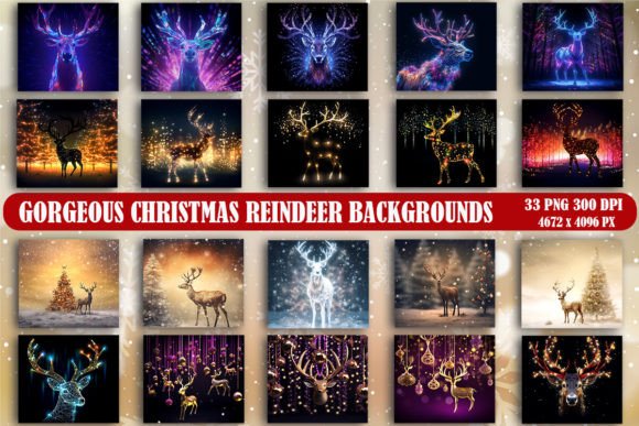 Gorgeous Christmas Reindeer Backgrounds