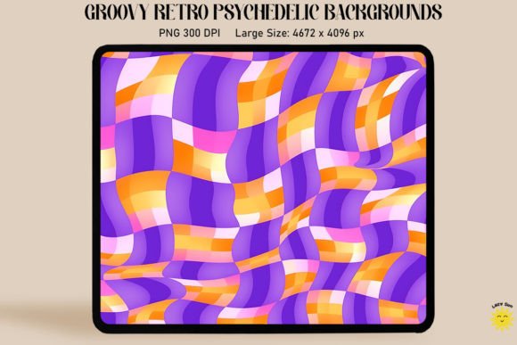 Groovy Retro Psychedelic Backgrounds Graphics