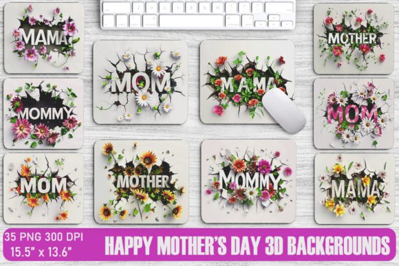 Happy Mother’s Day 3D Backgrounds & Graphics