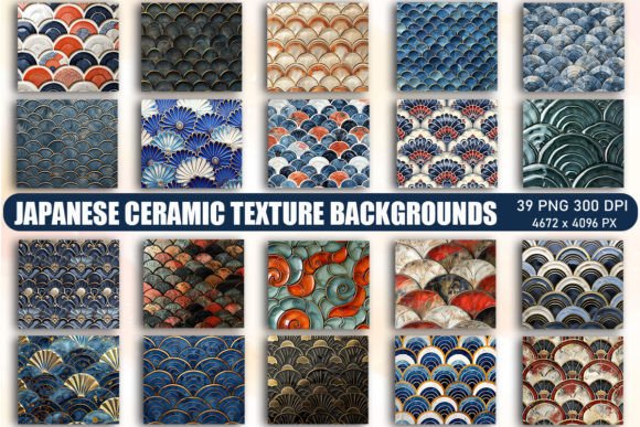 Japanese Ceramic Texture Backgrounds Graphics