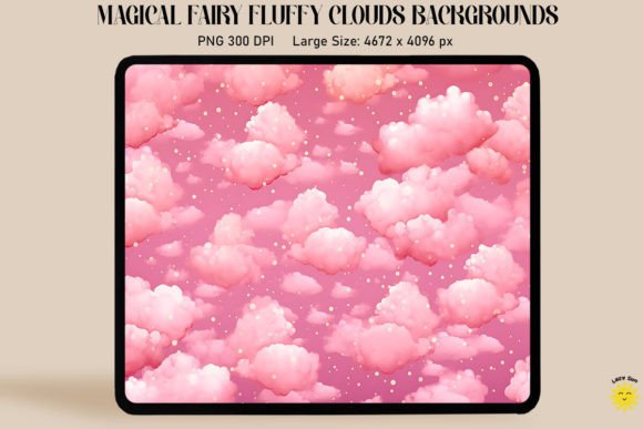 Lovely Pink Clouds Backgrounds: Graphics for Whimsical Editorial Design