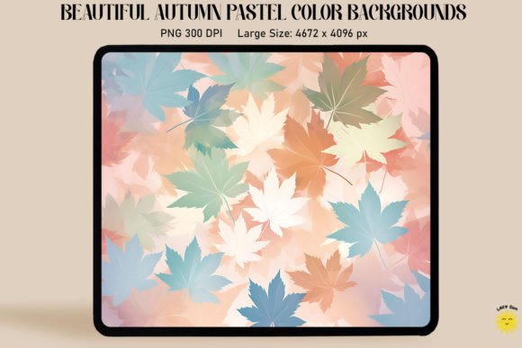 Maple Leaves Pastel Colors Backgrounds Graphics