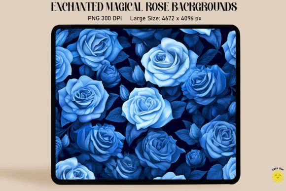 Mystery Blue Roses Graphics & Backgrounds