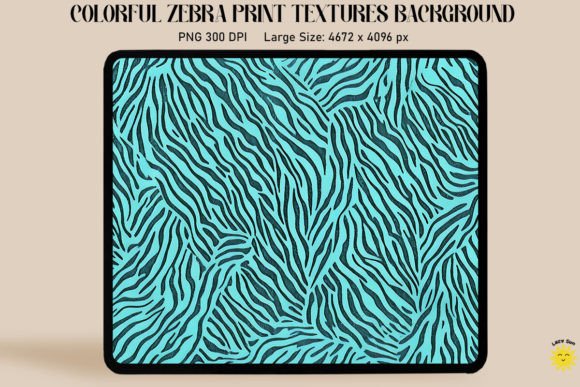 Pastel Teal Zebra Print Backgrounds Graphics