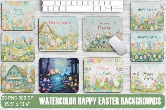 Playful Happy Easter Backgrounds & Graphics