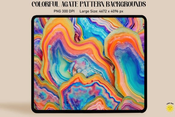 Rainbow Glitter Agate Backgrounds Graphics