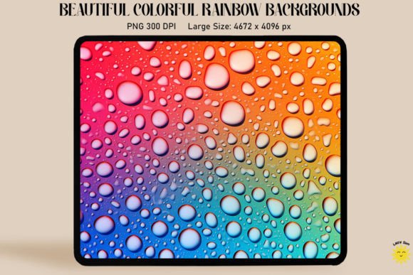 Rainbow Gradient and Drops Backgrounds Graphics