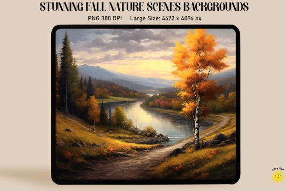 Rustic Fall Landscape Backgrounds Graphics