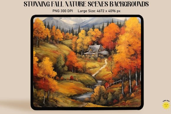 Tranquil Fall Forest Scenes Backgrounds
