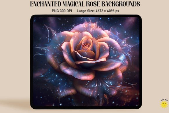 Unique Cosmic Rose Backgrounds Graphics